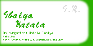 ibolya matala business card